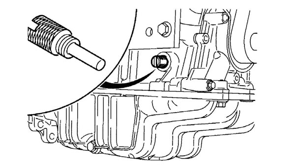установка пин-фиксатора для фиксации коленчатого вала форд фокус 2