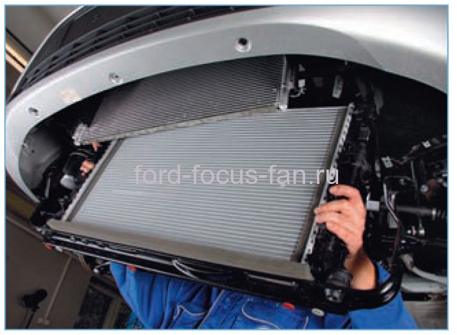снятие решетки радиатора форд фокус 2